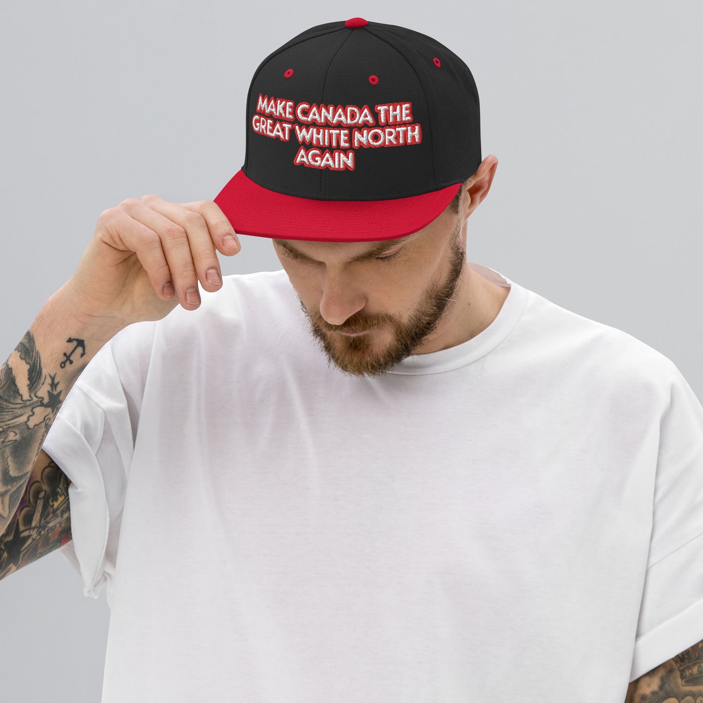 Make Canada the great white north again Snapback Hat