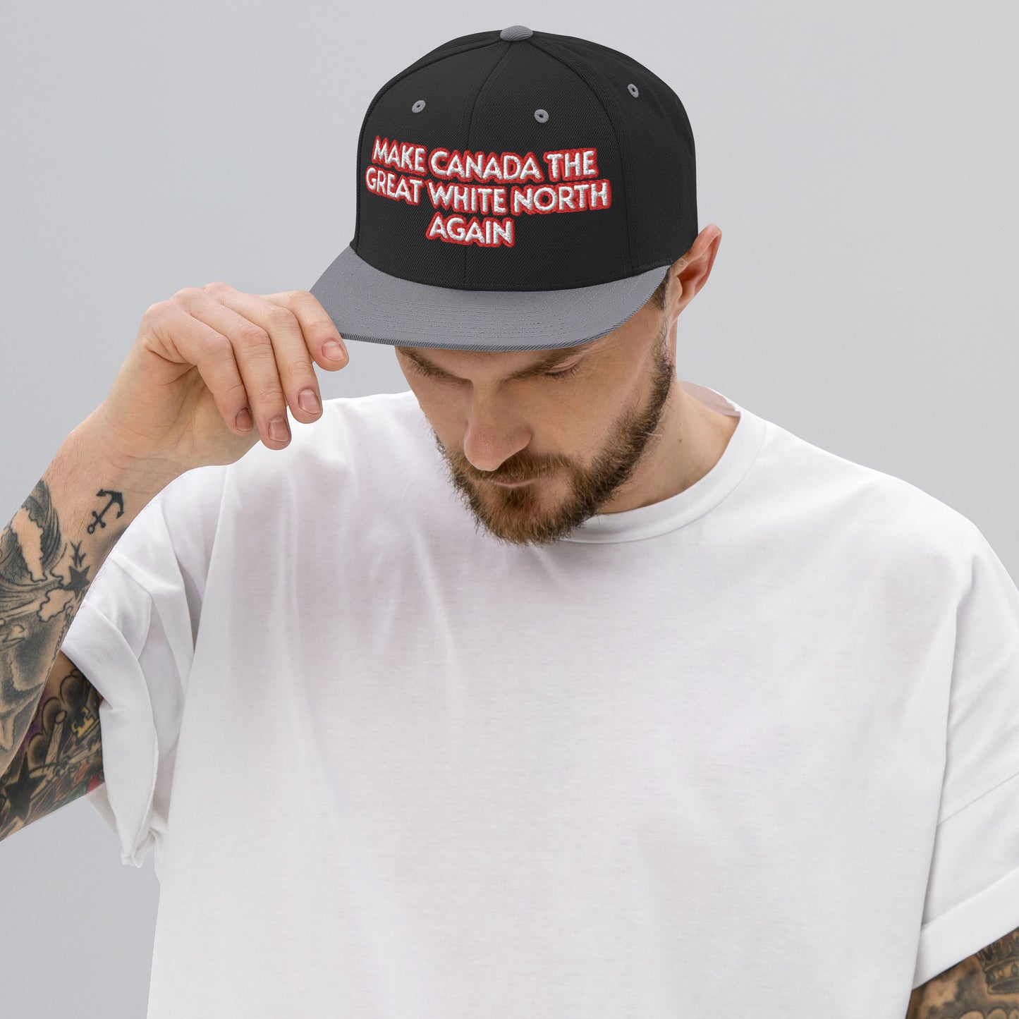 Make Canada the great white north again Snapback Hat