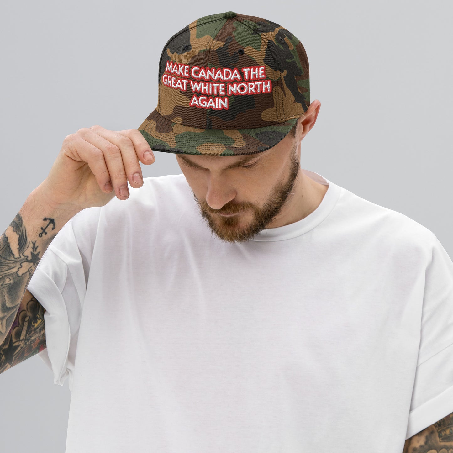 Make Canada the great white north again Snapback Hat