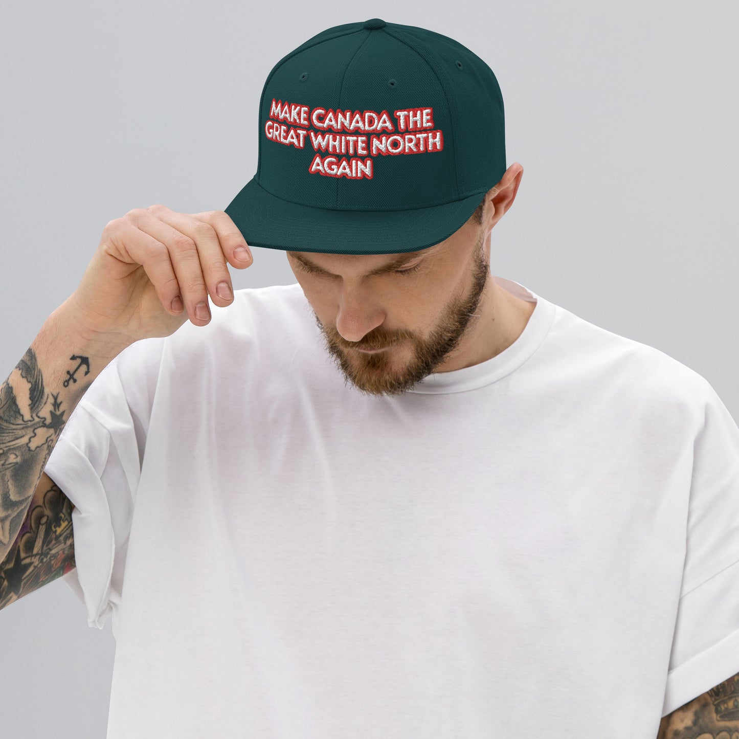 Make Canada the great white north again Snapback Hat