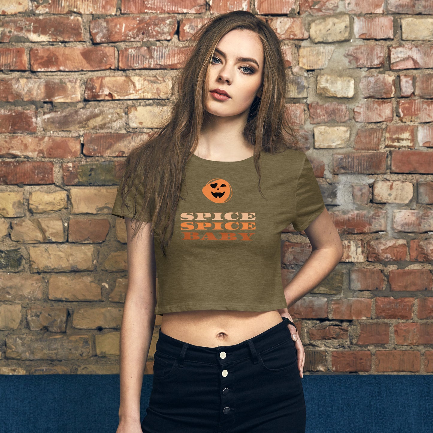 Cute Fall Pumpkin Spice Crop Top